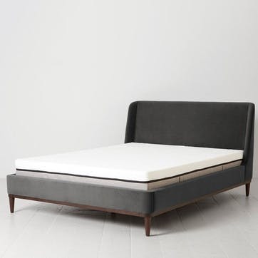 Bed 02 Velvet King Size Frame, Charcoal