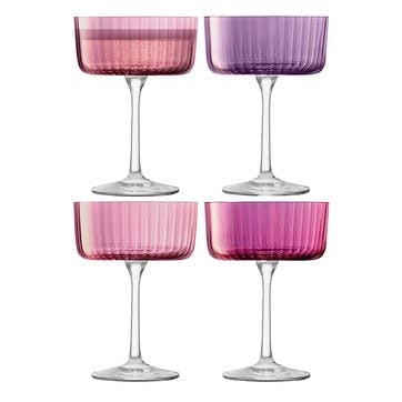 Gems Set of 4 Champagne/Cocktail Glasses 230ml, Garnet