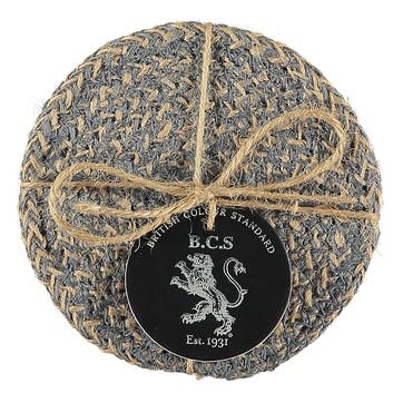 Jute Set of 4 Coasters D10cm, Gull Grey