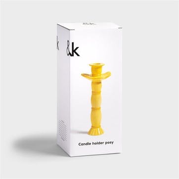 Posy Candle holder 24 x 10.5cm, yellow