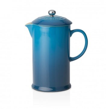 Stoneware Cafetiere with Metal Press; Marseille Blue