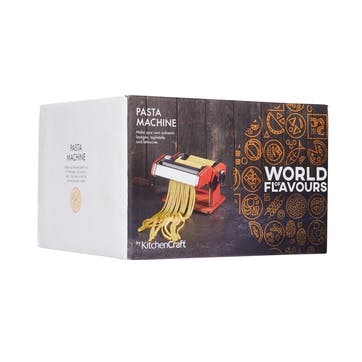 World of Flavours Stainless Steel Pasta Maker, Red