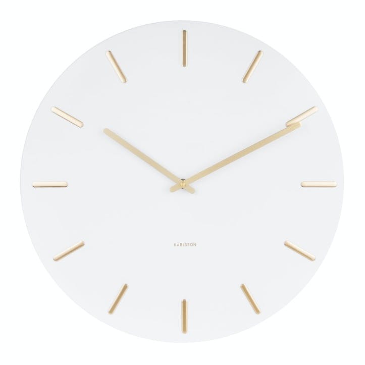 Charm Wall Clock, White