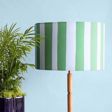 Stripe Drum Shade 35cm, Blue & Green