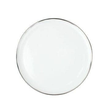 Dauville Set of 4 Dinner Plates D26.5cm, Platinum Glaze