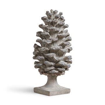 Takayna Decorative Tall Pine Cone H35cm, Grey