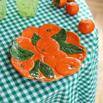 Orange Side Plate, D23cm, Orange