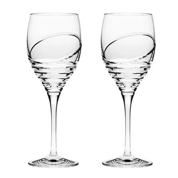 Saturn Set of 2 Large Wine Glasses 330ml, Clear