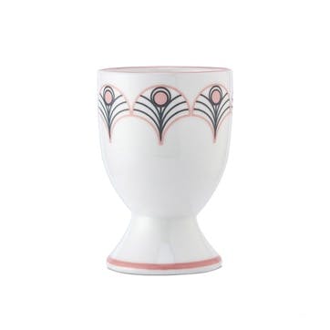 Peacock Egg Cup H6.5cm, Grey & Blush Pink