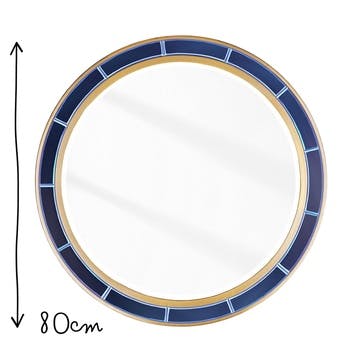 Lillian Mirror 80cm, Blue