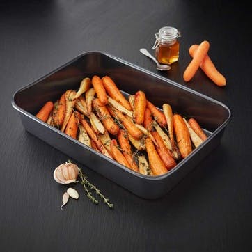 Precision Plus Large Roasting Pan Non-Stick , Black