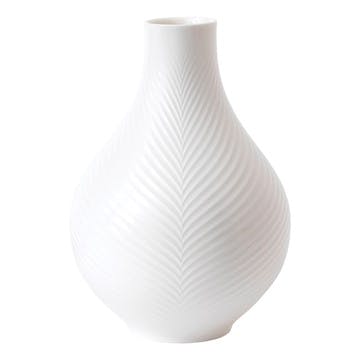 Bulb vase, 23cm, Wedgwood, White Folia