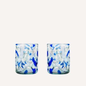 Hielo Set of 2 Hand Made Glass Tumblers H11cm, Melon