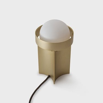 Small Loop Table Lamp with Sphere III, Gold