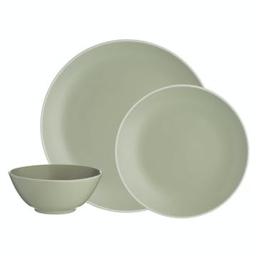 Classic Collection 12 Piece Dinner Set, Green