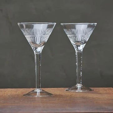 Mila Set of 4 Cocktail Glasses, Clear