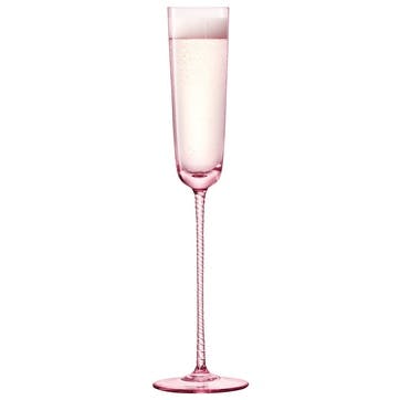 Champagne Theatre Set of 2 Flutes - 120ml; Dawn Pink
