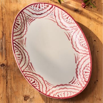 Ondas Serving Platter L36 x W26.5cm, Pink