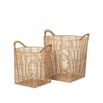 Safi Rattan Basket, Natural