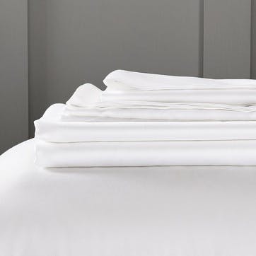 Camborne Deep Fitted Sheet, Emperor, White