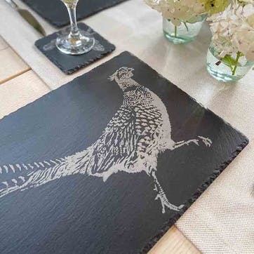 Pheasant Slate Table Runner H25 x W50cm, Black