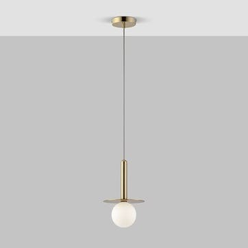 Disk Pendant Light H206cm, Brass