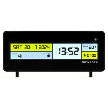 Futurama LCD Clock H9 x W20 x D5.7cm, Black
