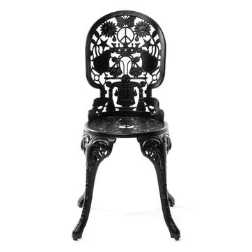 Dining chair, H92 x L40cm, Seletti, Industry, Black