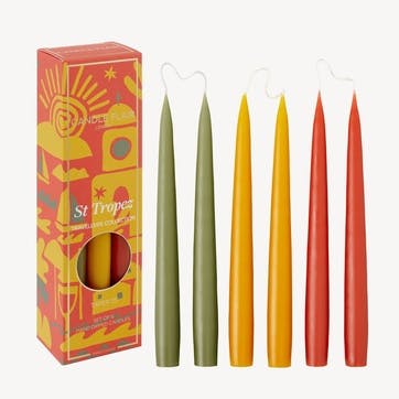 Travellers Collection set of 6 candles H25cm, St Tropez