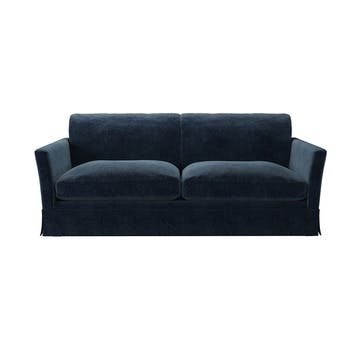 Otto Three Seater Sofa Bed, Portland Blue Brushstroke