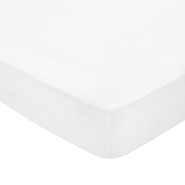 Bob Fitted Sheet Double, White