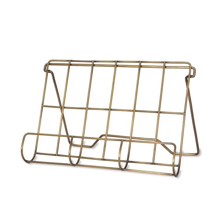 Brompton Cook Book Holder, Antique Brass Finish