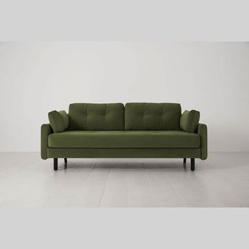 Model 04 3 Seater Velvet Sofa Bed, Vine