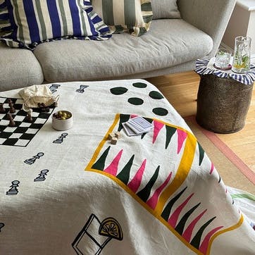 Games Tablecloth, 240 x 140cm, Multi