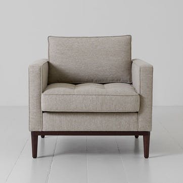 Model 02 Linen Armchair, Pumice