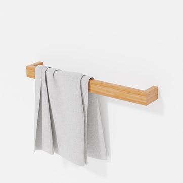 Single Towel Rail L60cm, Bamboo