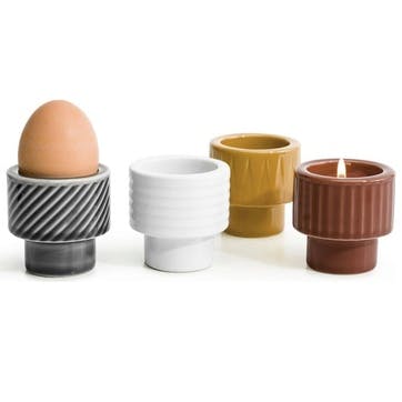 Coffee & More, Tealight/Egg Cup, Grey