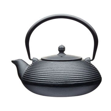 Cast Iron Infuser Teapot 5 Cup, Black