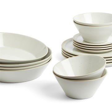 Urban Dining 16 Piece Dinnerware Set  , White