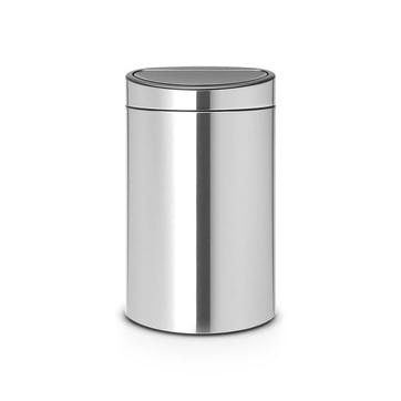 Touch Bin, 40L, Matt Steel Fingerprint Proof