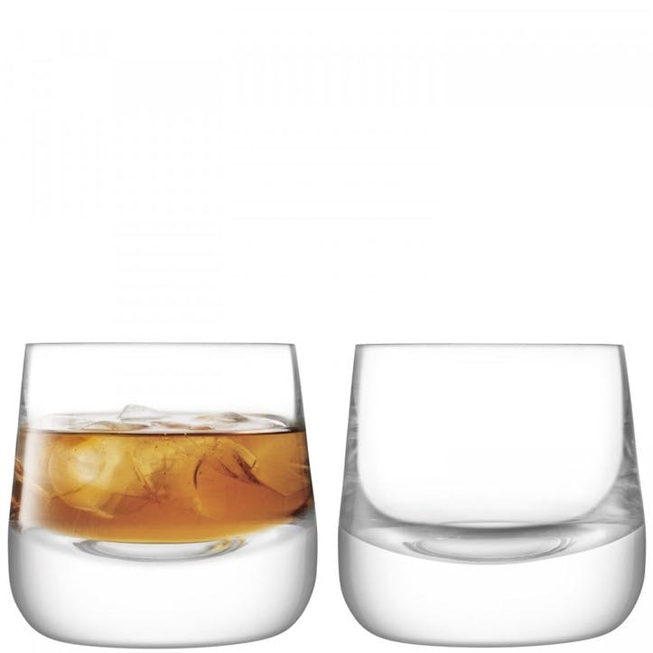 Bar Culture, Whiskey Glass, Set of 2, 220ml, Clear