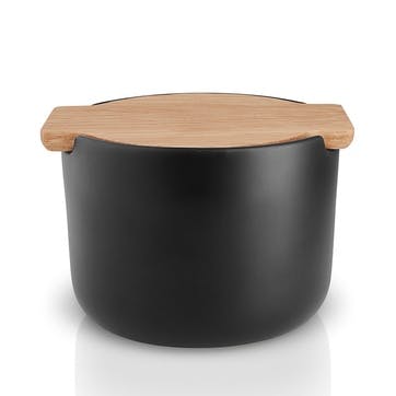 Nordic Kitchen Salt Cellar with Lid, Black