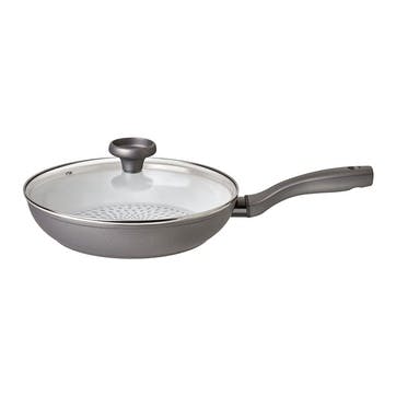 Frying Pan  Covered 28cm, Grey