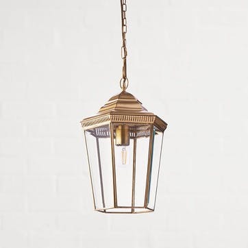 Markham Lantern 41 x 32cm, Antique Brass