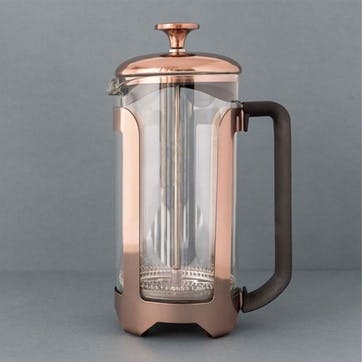 Roma Stainless Steel Cafetière 8 Cup, Copper