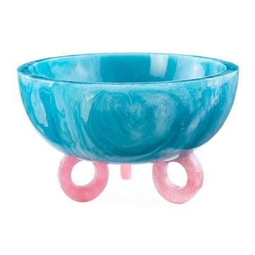 Mustique Disc Bowl D23cm, Turquoise/Pink