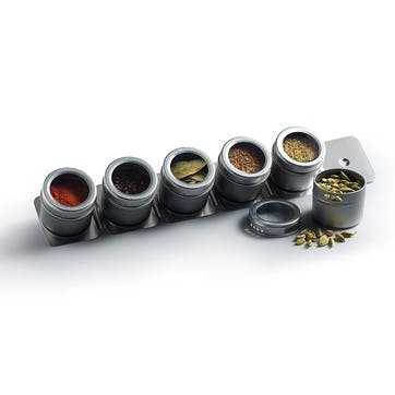 6 Jar Magnetic Spice Rack