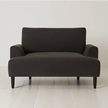 Model 05 Velvet Love Seat, Charcoal