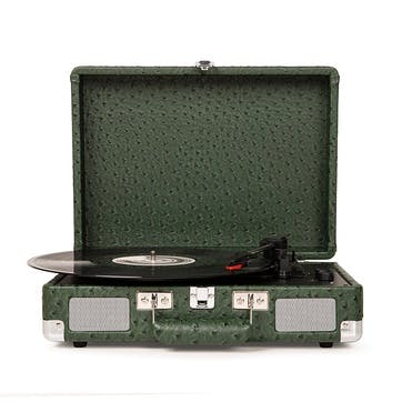 Cruiser Deluxe Plus Portable Turntable, Green Ostritch