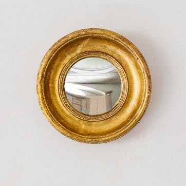 Convex Mirror D19cm, Gold